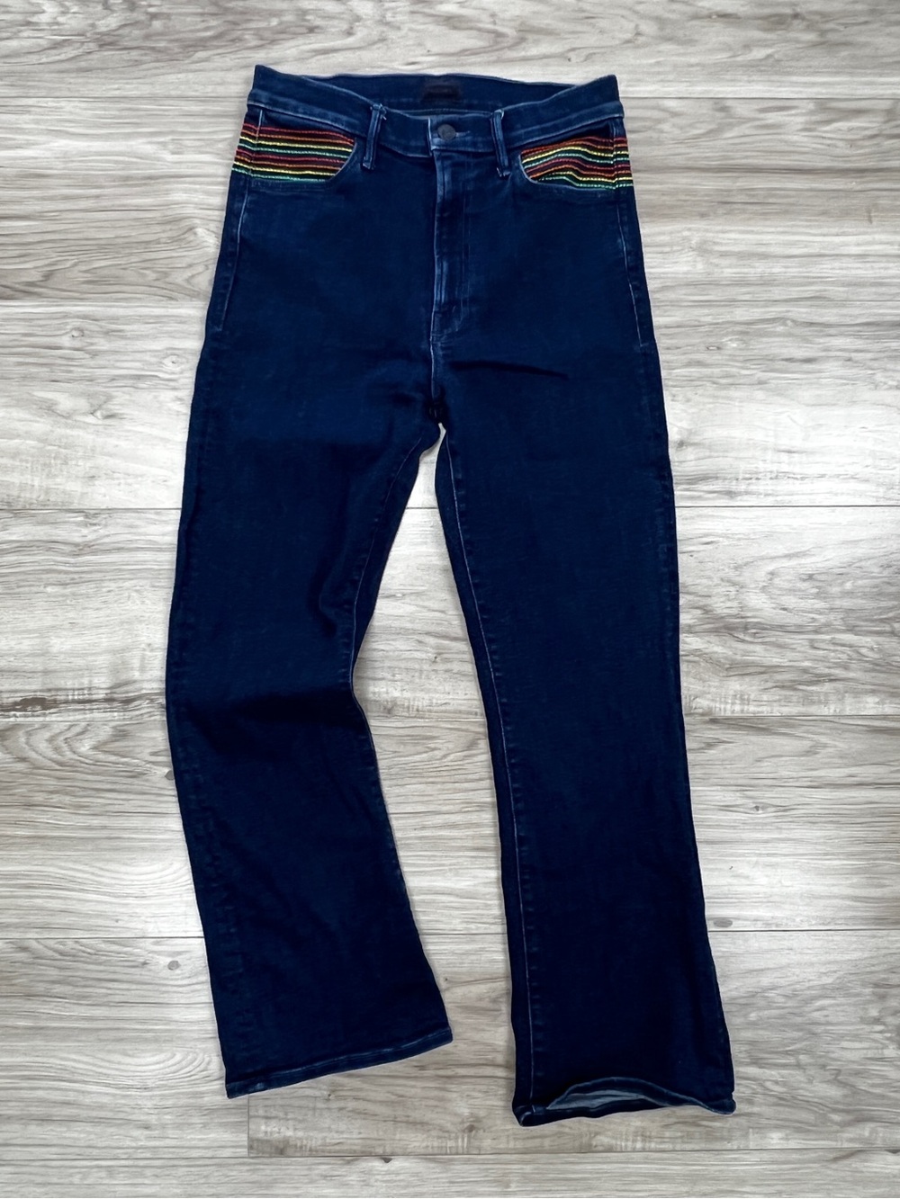 MOTHER Denim The Smooth Hustlers Jeans Over The Rainbow Wash Size 28